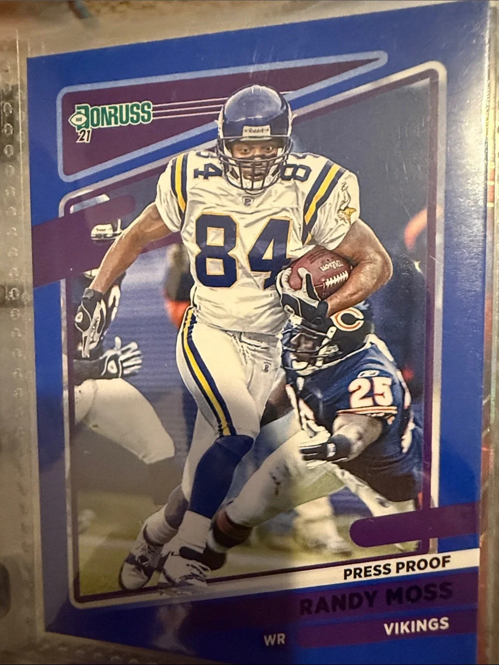 Randy moss blue press proof